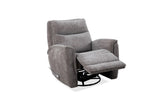 Man Wah Brisbane Upholstered Swivel Recliner, Granite B2707P311397