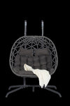 ZUN 2 Person Outdoor Rattan Hanging Chair Patio Wicker Egg Chair W874P146253