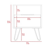 Vienna Nightstand, Shelves, Hairpin Legs B128P148824