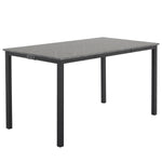 ZUN Disassemble rectangular dining table with straight feet MDF grey PVC marble surface 120*76*76cm N101 10906772