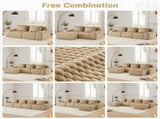 82" Modern Modular Sectional Sofa for Living Room,Flannelette Fabric,highly textured,Oversized W714P377075