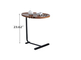 2-pieces Brown C-shaped Side Table, Small Sofa Table for Small Spaces, Living Room, Bedroom 31928625