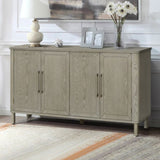 ZUN 60'' Rounded Design Elements Throughout The Sideboard Including Tabletop, Legs, Four Side Furniture W1445131940