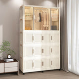 Portable Wardrobe Closet Storage Organizer for Clothes,Clothes Dresser,17 Magnetic Doors-17 Cubes & 71859844