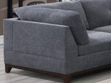 Modular Living Room Furniture Corner Wedge Ash Chenille Fabric 1pc Cushion Wedge Sofa Couch. B011104328