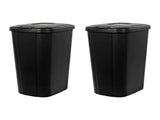 13.3 Gallon Trash Can, Plastic Touch Top Kitchen Trash Can, Black 32120304