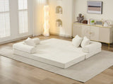 Comfy Convertible Folding Mattress Couch, Floor Bed, Chenille Floor with Armrest, Floor W1143P401145