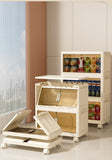 19.69" Side Wide Folding Storage Cabinet ,4 Tiers,19.69"11.81"40.55",Collapsible Storage Bins with W2873P207556