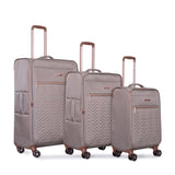 4-Piece Set ,Softshell Suitcase Spinner Wheels Terylene Sets Carry On Suitcase 87358782