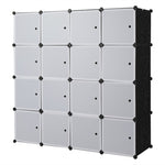 ZUN 16 Cube Organizer Stackable Plastic Cube Storage Shelves Design Multifunctional Modular Closet 12112810