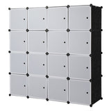 16 Cube Organizer Stackable Plastic Cube Storage Shelves Design Multifunctional Modular Closet 12112810