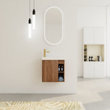 20'' Floating Wall-Mounted Bathroom Vanity with White Resin Sink & Soft-Close Cabinet Door W999P143199