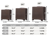20"/24"/28" 3 pcs/set in ABS Spinner Wheel Luggage, Carry on Suitcase, Matching Color, TSA W2787P295115