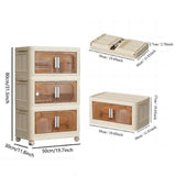19.69" Side Wide Folding Storage Cabinet ,3 Tiers,19.69"11.81"31.1",Collapsible Storage Bins with 90104961