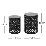 Metal S/2 end table 73604.00BLK