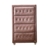 ZUN Pink 4-Drawer Chest B062P209049