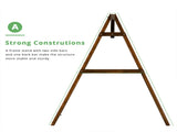 188*135*170cm 600lbs Fir Suitable For 4ft Swing Chair Wood Swing Frame Carbonized Color 15911757