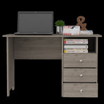 ZUN Bianco Writing Computer Desk, Three Drawers, One Shelf B070P188822