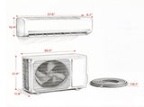 230V Inverter Mini Split AC, Cools up to 1250 Sq.Ft, Complete Installation Set 30635263