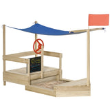 ZUN Kids Sandbox with Cover （Prohibited by WalMart） 87785919