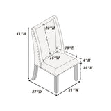 Traditional Formal 2pc Side Chairs Upholstered Wingback Design Oak Finish Dining Room Furniture B011P203558