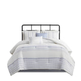 6 Piece Cotton Jacquard Oversized Comforter Set-Full B035P280376