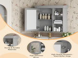 30'' x 28'' Bathroom Medicine Cabinet with Mirror, Wall Mounted Mirror Cabinet with Storage N710P209425E