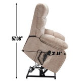 Lift Recliner Chair Heat Massage Dual Motor Infinite Position Up to 350 LBS Large Electric Power W3224P288641