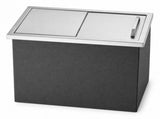 Drop-In Ice Chest, Stainless Steel Ice Storage Box with Sliding Lid and Drain Hose, Ice Bin for 96897898