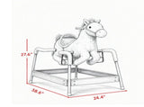 Spring Rocking Horse for Kids 3 Years, Plush Ride Horse with Neighing Sounds, Pink Animal Ride 23502287