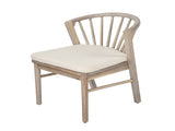 Outdoor Dining Chairs Set of 2, Acacia Wood Patio Chairs with Cream Washable Cushion,for Backyard, N762P389932K