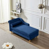 Modern Upholstery Chaise Lounge Chair with Storage Velvet W1097102814