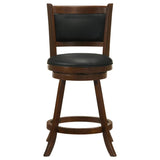 Chestnut and Black Wooden Swivel Stool B062P153512