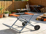 350 lbs Portable Table Saw Stand, Rolling Foldable Heavy Duty Construction with 8 Inch Rubber 65428026