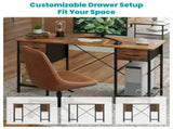55 Inch Computer Desk with 4 Drawers, Office Desk with Mesh Shelf, Gaming Desk, Writing Work Desk , 34483803