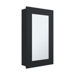 ZUN Medicine Cabinet 25.7" H, 1 Door, 3 Shelves, 1 Mirror, Black B097P250883