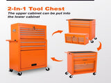 Tool Chest, 8-Drawer Rolling Tool Storage Cabinet with 2 in 1 Detachable Top Tool Box, Liner, 21210052