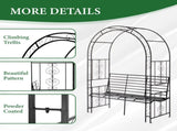 Arc Roof Double Layer With Chair Iron Arch Courtyard Black 53368392