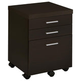 Cappuccino 3-Drawer File Cabinet B062P153729