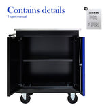 DOUBLE-DOOR CLAPBOARDl MULTI-FUNCTION TOOL CART--BLAKBLUE W1102P182240