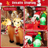 7.2 Feet Christmas Decoration Christmas Inflatable Santa Rides Sled 77611237