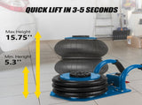 Air Jack, 3 Ton/6600 lbs Triple Bag Jack, Bag Jack Lift Up to 15.75 Inch, 3-5S Fast Lifting 37327265