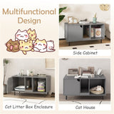 Gray Cat Litter Box Enclosure 89634177