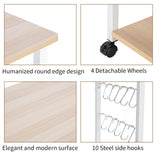 ZUN Baker's Rack 3-Tier Kitchen Utility Microwave Oven Stand Storage Cart Workstation Shelf 92413090