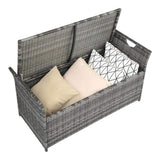 106*52*46cm Iron Frame Can Accommodate Gray Gradient Footstool Locker Rattan Locker 16976080