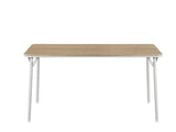 43" Folding Card Table, Portable Table for Dining, Camping, or Game Night, White/Oak 21987873