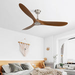 ZUN 60 Inch Outdoor Ceiling Fan Without Light 3 ABS Blade with Smart APP Control W934P156671