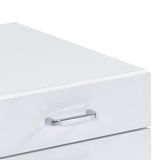 ZUN White and Chrome 3-Drawer Rectangular File Cabinet B062P184520