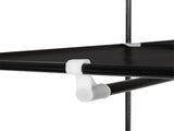 69" Portable Clothes Closet Non-Woven Fabric Wardrobe Double Rod Storage Organizer Black 23382400