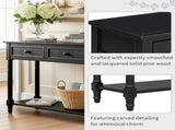 Console Table Traditional Design with Two Drawers and Bottom Shelf --Self-pick up is not 41186095